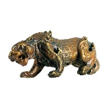 Magic War Tiger Talisman Powerful Life Protection Dangerous Gold Thai Am... - $16.99