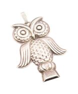 925 Sterling Silver Vintage Pendant REED &amp; BARTON Classic Owl Whistle  P... - $133.12