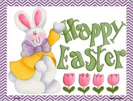 Happy Easter Purple Metal Novelty Parking Sign  - £17.54 GBP