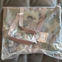 New Explorer 707 Green Brown Camouflage Canvas Lined Tote Bag Travel Bag... - $28.49