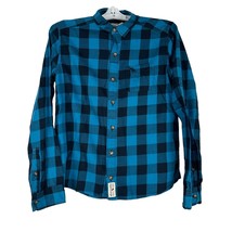 Abercrombie Kids Boys Plaid Button Down Shirt Size 13/14 Blue - $14.00