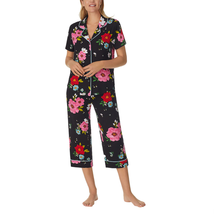 Room Service Ladies&#39; Notch Collar Capri Pajama Set - $31.99