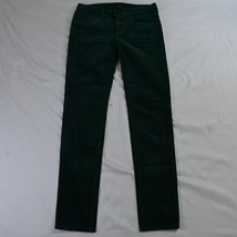 edyson 28 Green Corduroy Hampton Skinny 5 Pocket Cords Pants - £14.93 GBP