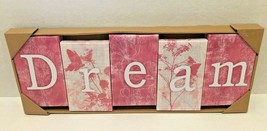 DREAM Wall Art For Girl Kids Room Decor Picture Pink New - £27.16 GBP