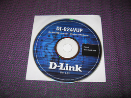 Used D-Link Ver 1.01 DI-824VUP Manual &amp; Install Guide CD for Windows - £4.79 GBP