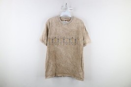 Vintage 90s Streetwear Mens Medium Faded Acid Wash Navajo Yei Sand Art T-Shirt - £31.71 GBP