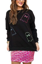 Jess Lea sequin ghost pullover sweatshirt Black - $30.00
