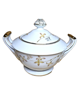 Summit Fine China Ceramic Barbara Sugar Bowl With Lid Floral Design Gold... - $27.01 CAD