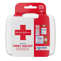 Johnson &amp; Johnson First Aid To Go! Portable Mini Travel Kit two 5-by-7.75-12pc - £3.95 GBP