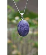 Charoite pendant in sterling silver setting / Charoite Jewelry - €46,80 EUR