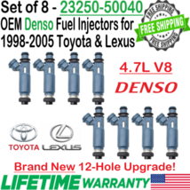 NEW x8 OEM Denso 12-Hole Upgrade Fuel Injectors For 2000-2004 Toyota Tundra 4.7L - $620.72