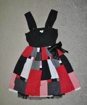 Womens Dress Party Candies Black Red Gray Plaid Sleeveless Jr. girls-size S - £25.51 GBP