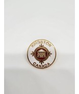 Kingston Canada White Gold Enamel Pin Lapel Tie Hat Enamel - £7.63 GBP