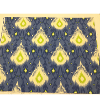 Mill Creek Fabric Screen Print Blue Green Cream Drapery Pillow Sewing 36... - $9.85