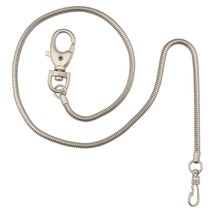 Mondaine Snake Chain Pocket Watch Chains Stainless Clasp Ring Clip - £64.25 GBP