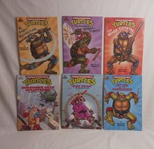 Vintage Lot of 6 Teenage Mutant Ninja Turtles  Storybooks &amp; Coloring Books 1990 - £17.58 GBP