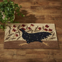 Chicken Run Handcrafted Hooked Rug Primitive Country By Park Design 24&quot; x 36&quot; - £66.45 GBP
