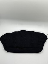 Unique Thread Clam Shaped Clutch Navy Blue - $21.71