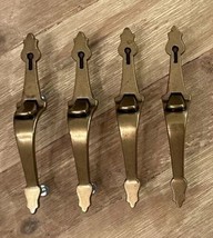 (4) Amerock 315 Cabinet Door Thumb Pull Handle Dark Brass 3-1/16&quot; Center... - $428.92 MXN