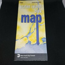 Vintage September 2003 MTA  New York City Transit Staten Island Bus Map Routes - £15.56 GBP