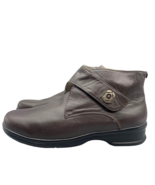 Propet Ava Ankle Boots Womens Size 10 Brown Leather Bootie W2069 Comfort - $22.67 CAD