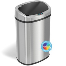 13 Gallon Sensorcan Kitchen Trash Can With Odor Filter, Stainless Steel,... - £132.33 GBP