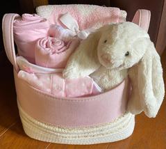 Daisy Rabbit Baby Gift Basket - £62.60 GBP