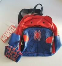 NEW~Marvel~Spiderman Bear Small-Mini-Backpack+case/wallet~Kids~School~Tr... - £25.49 GBP