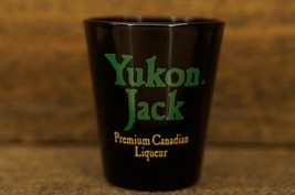 Vintage Advertising Barware Shot Glass Canadian Liquor YUKON JACK Black Opaque - £7.90 GBP