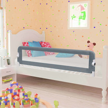 Toddler Safety Bed Rail Grey 150x42 cm Polyester - $34.01