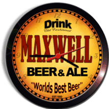 MAXWELL BEER and ALE BREWERY CERVEZA WALL CLOCK - £23.50 GBP