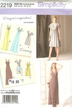 Simplicity 2219 Misses Knit Dress in 2 Lengths Pattern 14,16,18,20,22 UN... - $9.47