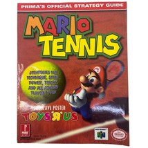 Mario Tennis N64 Prima Strategy Guide Nintendo 64 Includes Toys R Us Poster - $56.99