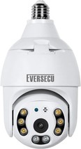 Eversecu 2K 4Mp Light Bulb Security Camera, Outdoor Waterproof,, Siren A... - £51.95 GBP