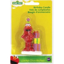 Elmo Birthday Candle with Presents Sesame Street Party Supplies 3 1/2&quot; T... - £6.35 GBP