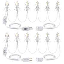 Christmas Village Lights With 6 Led Light Bulbs, 15 Feet Accessory Cord ... - $50.99