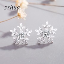 Newest Silver Color Needle Women's Jewelry Fashion Cute Chic Stud Earrings for S - £10.50 GBP