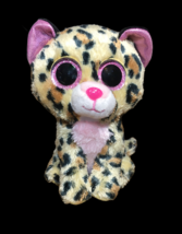 Ty Beanie Boos LIVVIE 6&quot; Leopard Plush Toy 2021 Pink Sparkle Eyes - No H... - £7.59 GBP