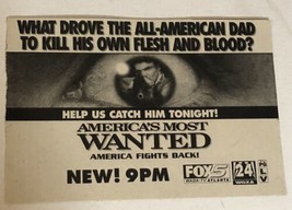 America’s Most Wanted Tv Guide Print Ad John Walsh TPA12 - £4.66 GBP