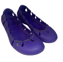 Crocs Women&#39;s Springi Purple Relaxed Fit Ballet Flats Shoes Womens Size 7 - £19.65 GBP
