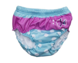 SwimWay Pink Blue Fish Polka Dot Print Reuseable Swim Diaper Size Small,... - $7.95