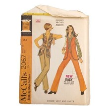 McCall&#39;s Pattern 2067 Misses&#39; Vest and Pants Sz 14 1969 VTG Cut - £5.38 GBP