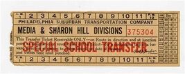 Philadelphia Suburban Transportation Special School Transfer Media Sharo... - $17.82