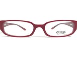 GUESS GU1392 RD Brille Rahmen Rot Rechteckig Voll Felge 51-16-140 - $55.57