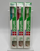 Lot 3 VTG Gum Butler Adult Compact Head Soft Bristle Toothbrush 409 + St... - $19.34