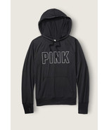 Victoria’s Secret Pink ultimate knit perfect pullover black hoodie large - $34.65