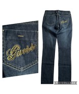 Womens GUESS Gold Rhinestone Bling Logo Pocket Skinny Jeans with Stretch... - $34.74 CAD