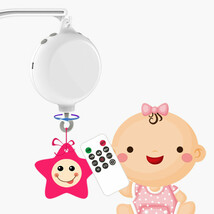 Remote Controlled Baby Crib Mobile Music Box with TF Card, Battery-Operated - £11.22 GBP