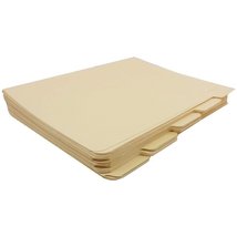 Top Tab File Folders, 1/5-Cut Tabs, Assorted, Letter Size, Manila, 49 Count - $7.99