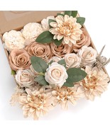 Yyhuawu Artificial Flowers Combo Box Set Gradient Color Flower Leaf With... - $30.96